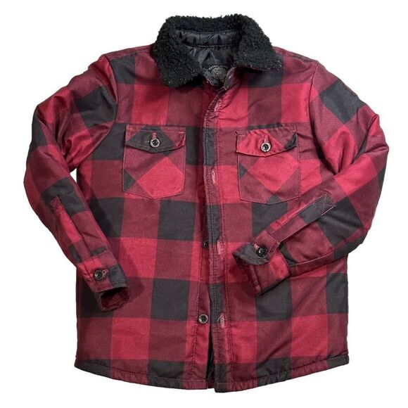 Buffalo By David Bitton Red Plaid Quilted Jacket 4T - Picture 1 of 7